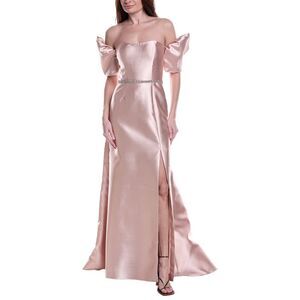 Rene Ruiz Womens  Embellished Gown, Gold